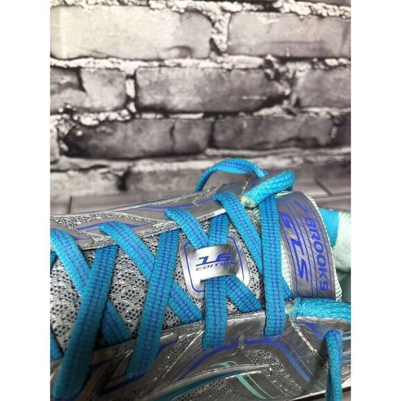 Brooks GTS Blue Gray Mesh Synthetic Lace Up Running Shoes Women Sz 11.5N US/44EU - Picture 5 of 16
